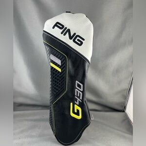 Ping 430 Black and White fairway wood Headcover with Yellow Detail.